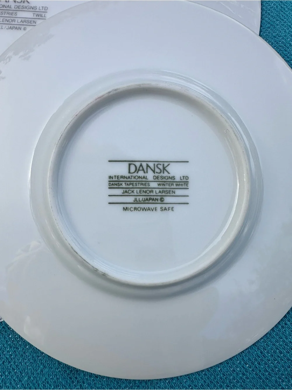 DANSK Tapestry Winter White & Twill Dinnerware - NO CHIPS - 21 Individual pieces